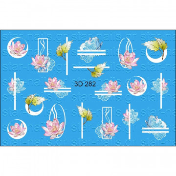 Nail water stickers SO 3D 282