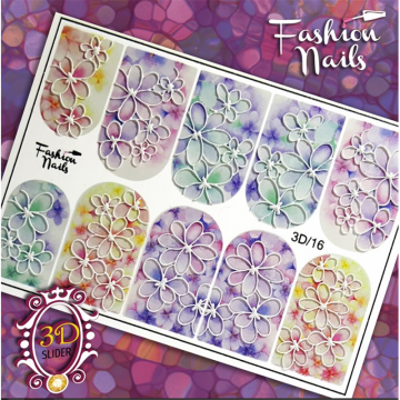 Nail water stickers FN - 3D...